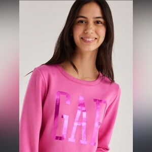 Gap‎ kids metallic logo crewneck sweatshirt size 14/16